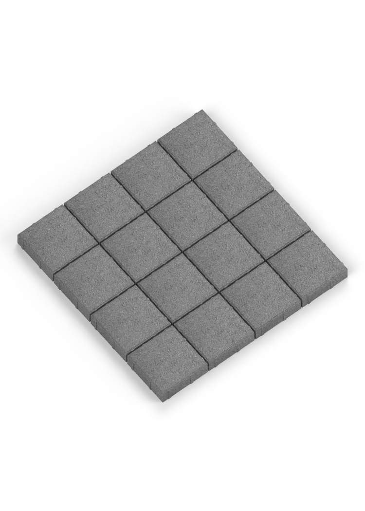 Adoquín 20×20×6 cm — Gris cemento