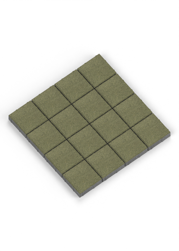 Adoquín 20×20×6 cm — Verde manzana