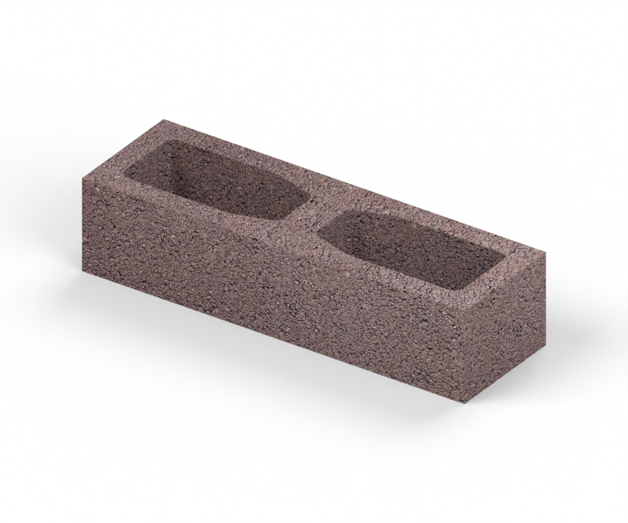 Bloque de Fachada 10×12×40 cm — Chocolate
