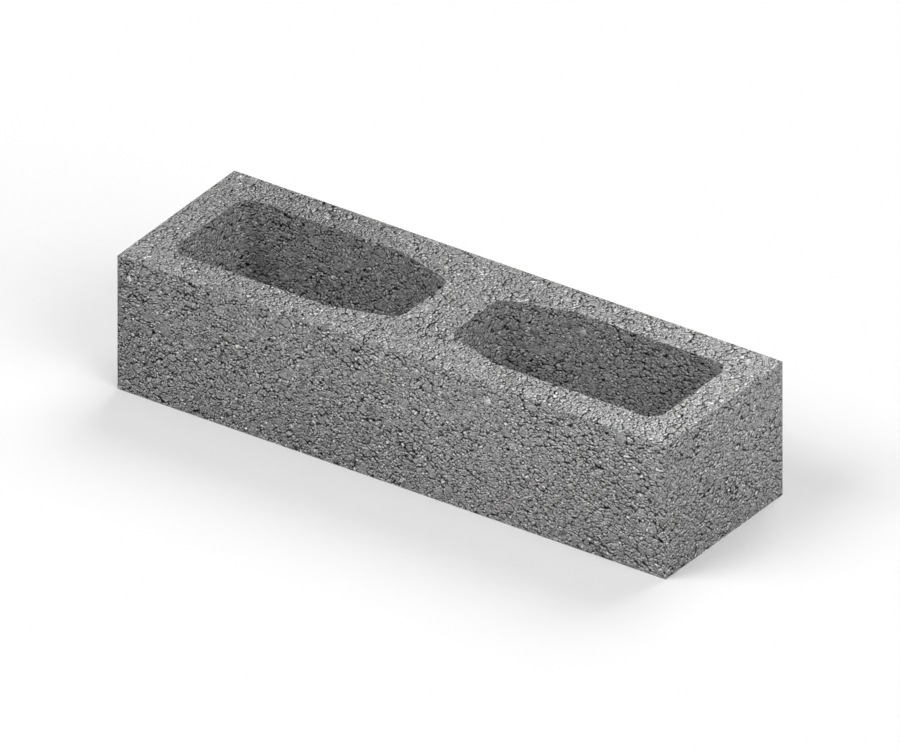 Bloque de Fachada 10×12×40 cm — Gris cemento