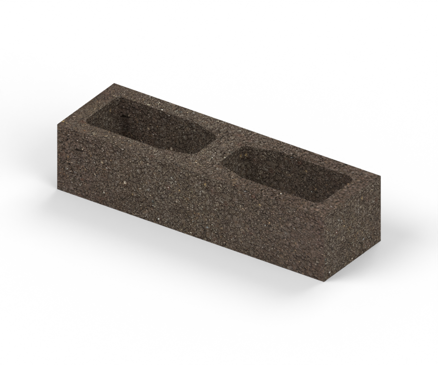 Bloque de Fachada 10×12×40 cm — Gris oscuro