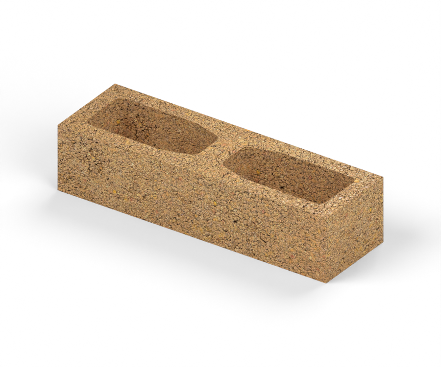 Bloque de Fachada 10×12×40 cm — Ocre