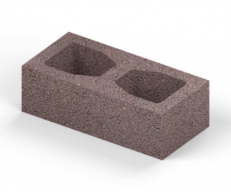 Bloque de Fachada 10×15×30 cm — Chocolate