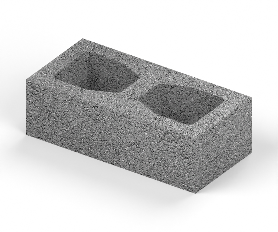 Bloque de Fachada 10×15×30 cm — Gris cemento