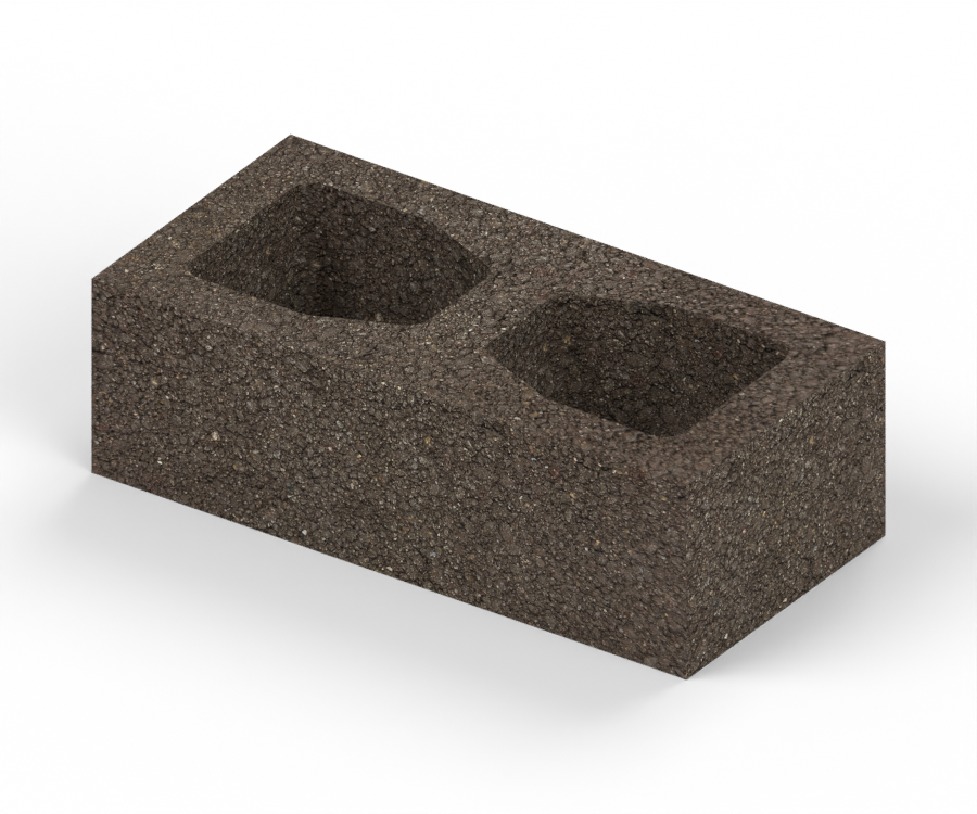 Bloque de Fachada 10×15×30 cm — Gris oscuro