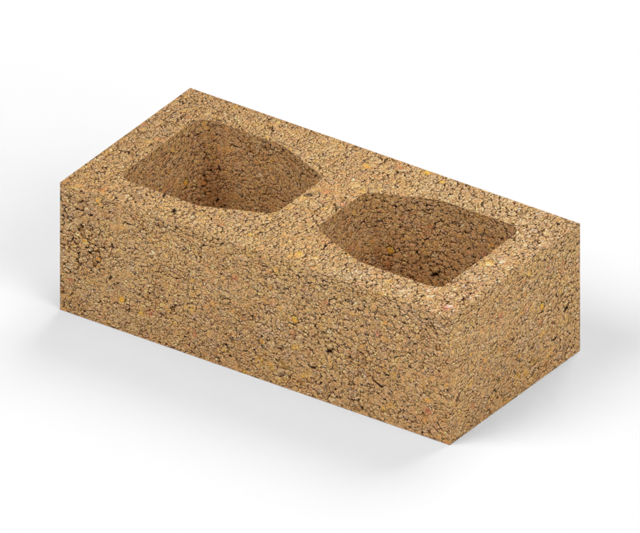 Bloque de Fachada 10×15×30 cm — Ocre