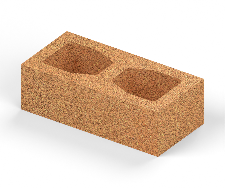Bloque de Fachada 10×15×30 cm — Salmón