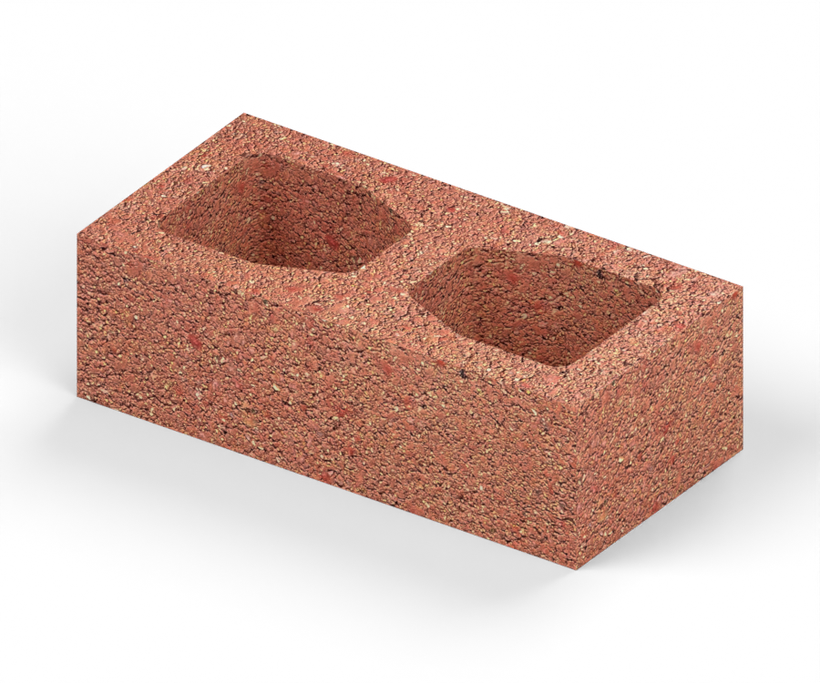 Bloque de Fachada 10×15×30 cm — Terracota