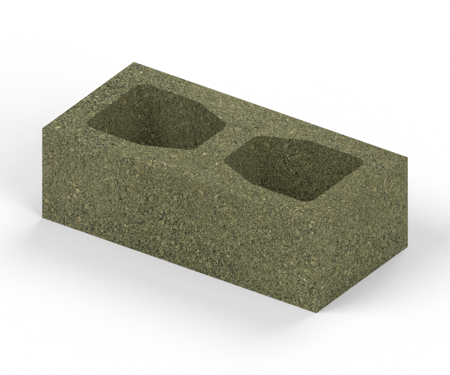 Bloque de Fachada 10×15×30 cm — Verde manzana