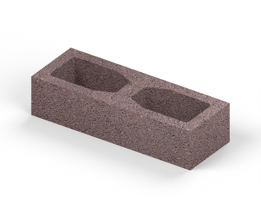 Bloque de Fachada 10×15×40 cm — Chocolate