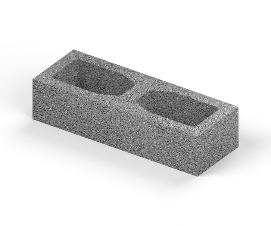 Bloque de Fachada 10×15×40 cm — Gris cemento