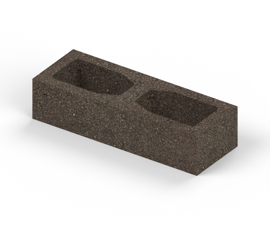 Bloque de Fachada 10×15×40 cm — Gris oscuro
