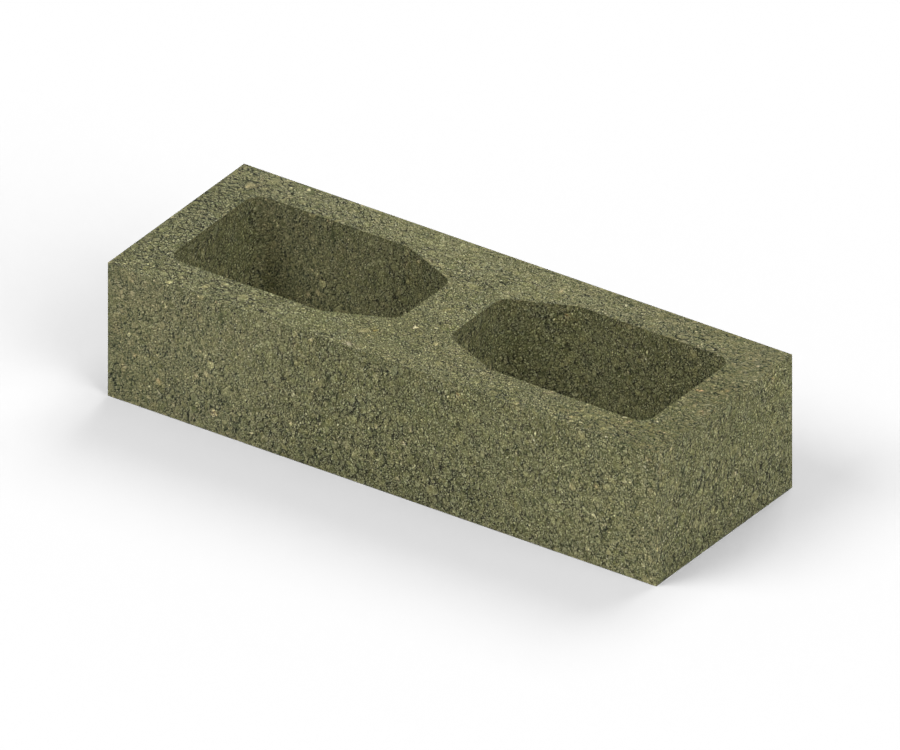 Bloque de Fachada 10×15×40 cm — Verde manzana