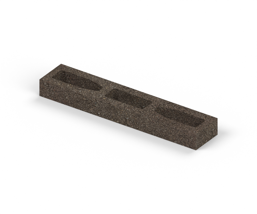 Bloque Arquitectónico 6×12×60 cm — Gris oscuro